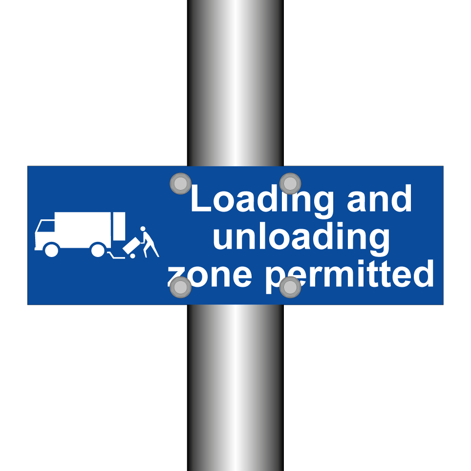 Loading and unloading zone permitted