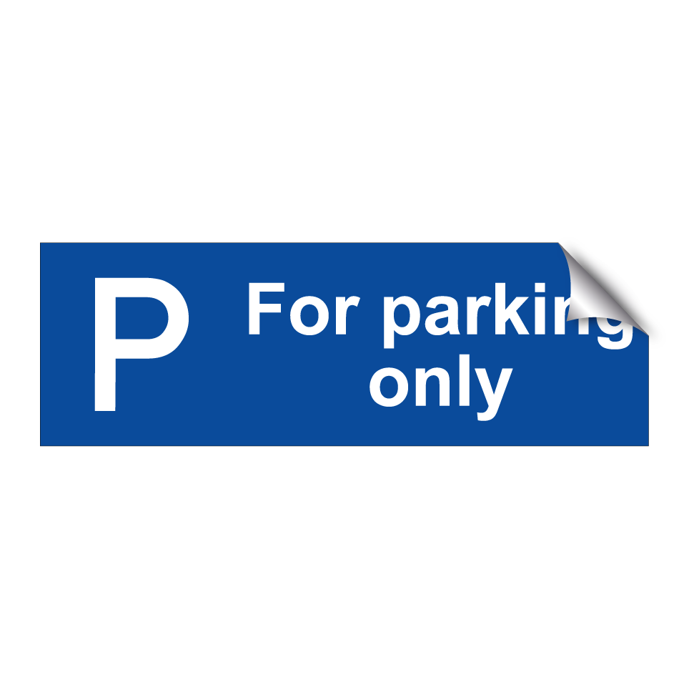 For parking only