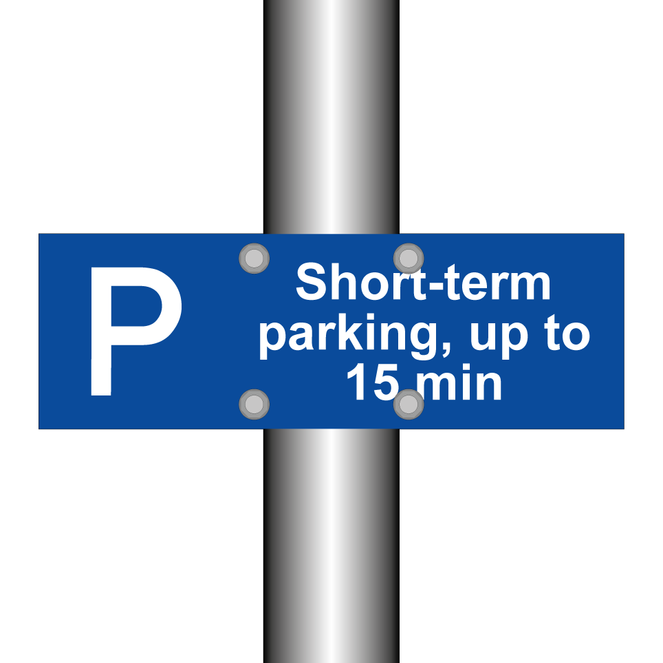 Short-term parking, up to 15 min