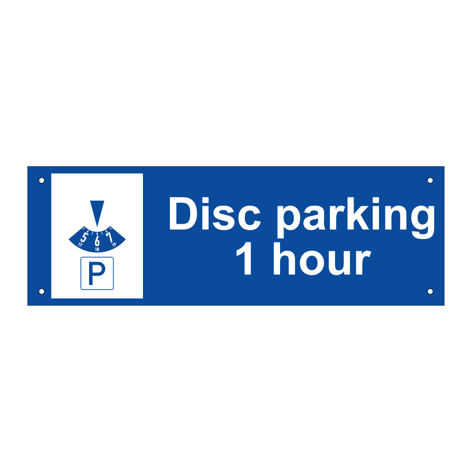 Disc parking 1 hour