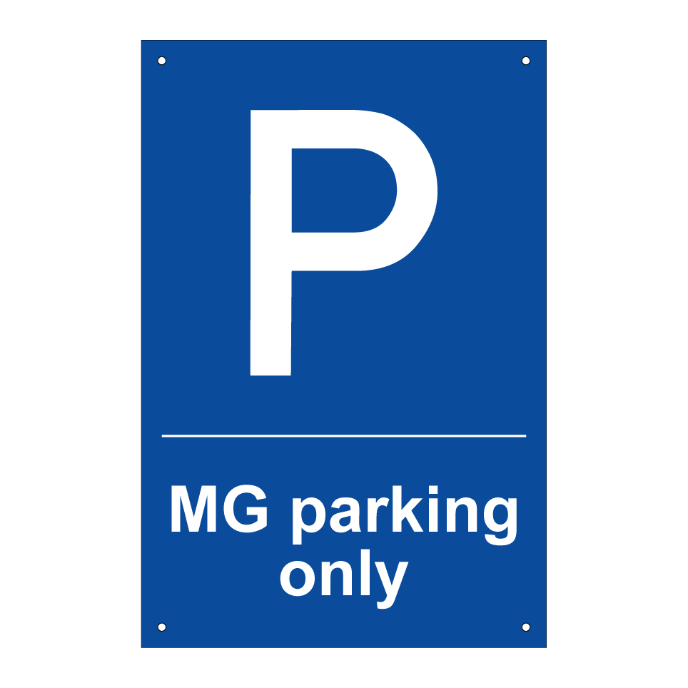 MG parking only