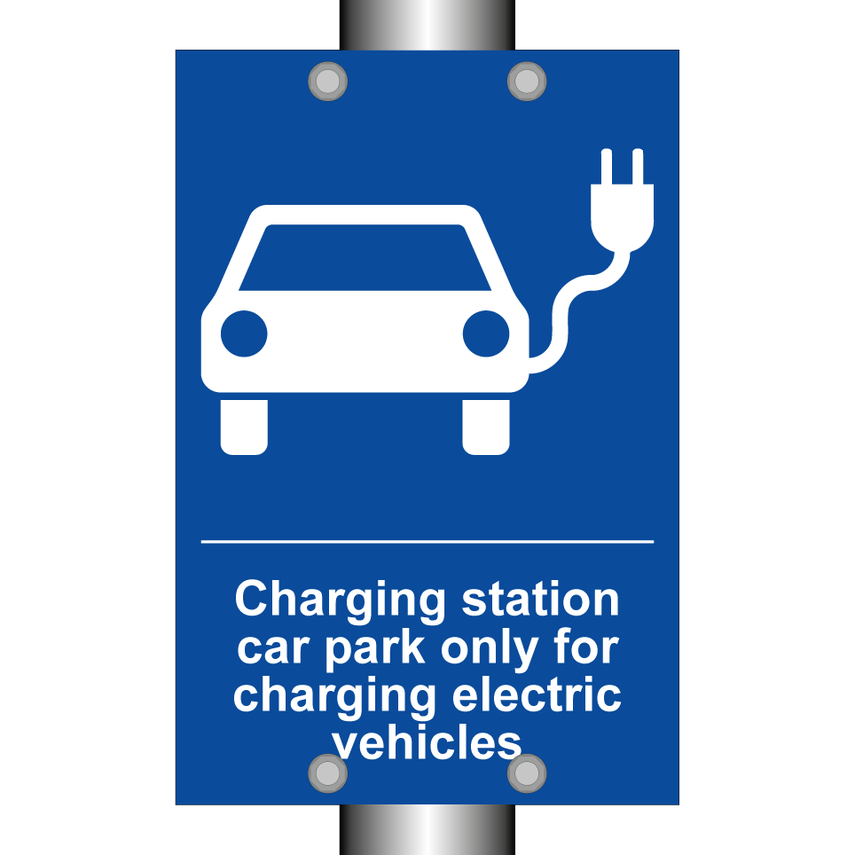 Charging station car park only for charging electric vehicles