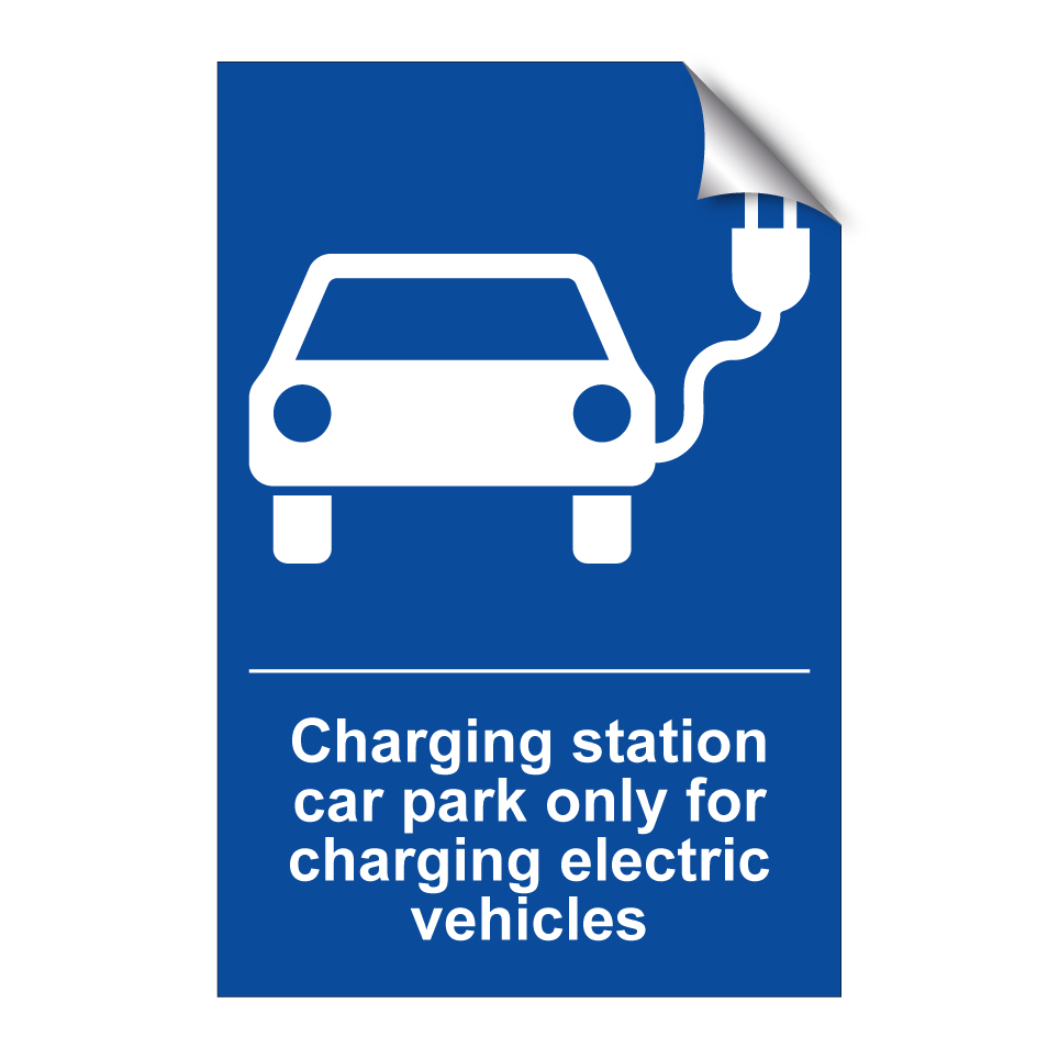 Charging station car park only for charging electric vehicles