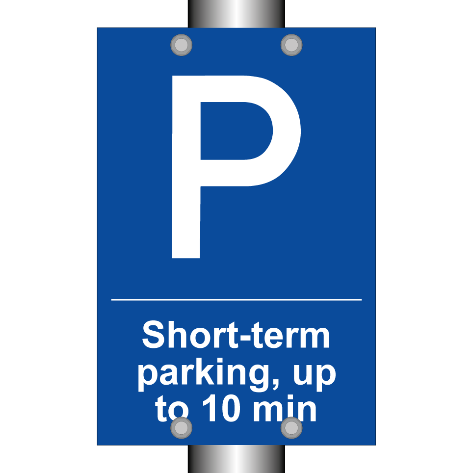 Short-term parking, up to 10 min