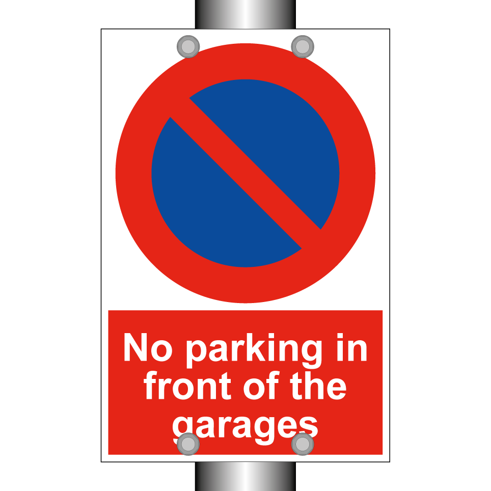 No parking in front of the garages
