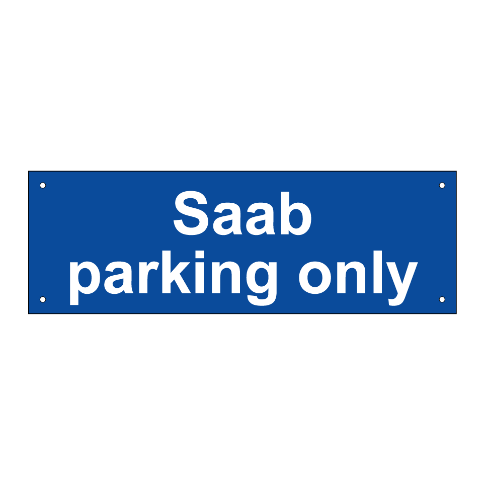 Saab parking only