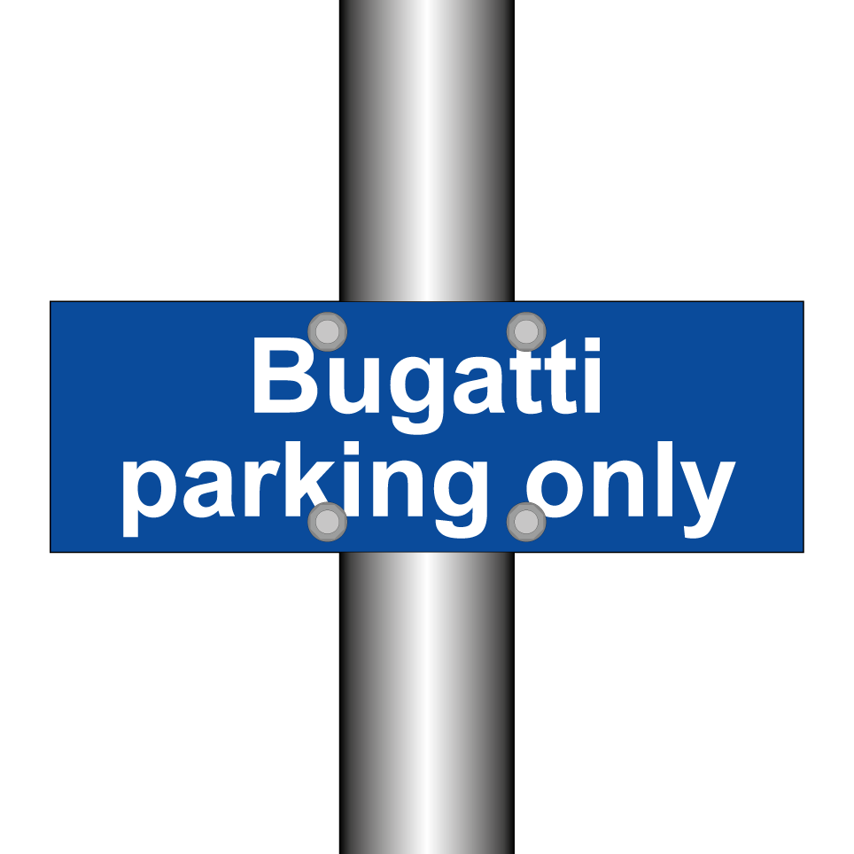 Bugatti parking only
