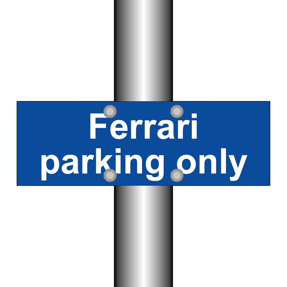 Ferrari parking only