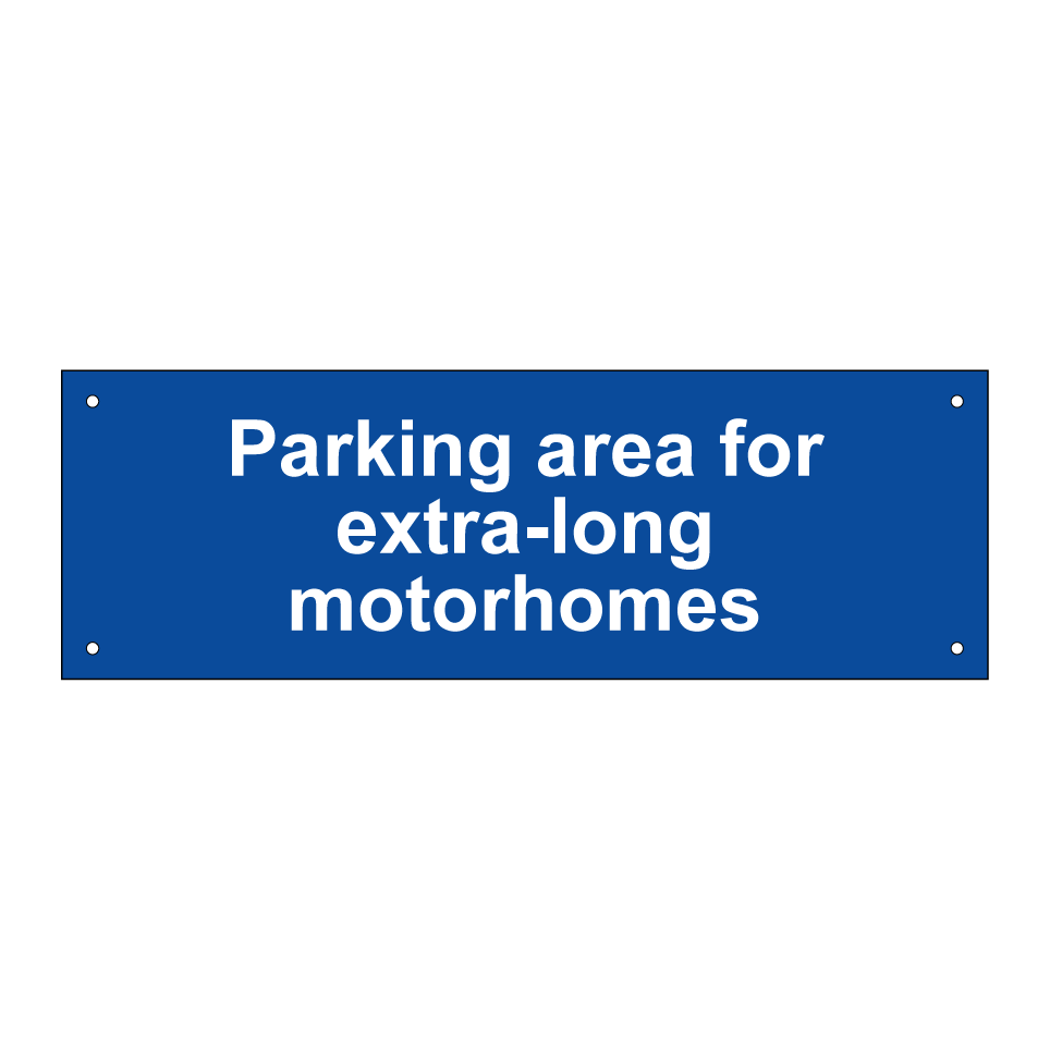 Parking area for extra-long motorhomes