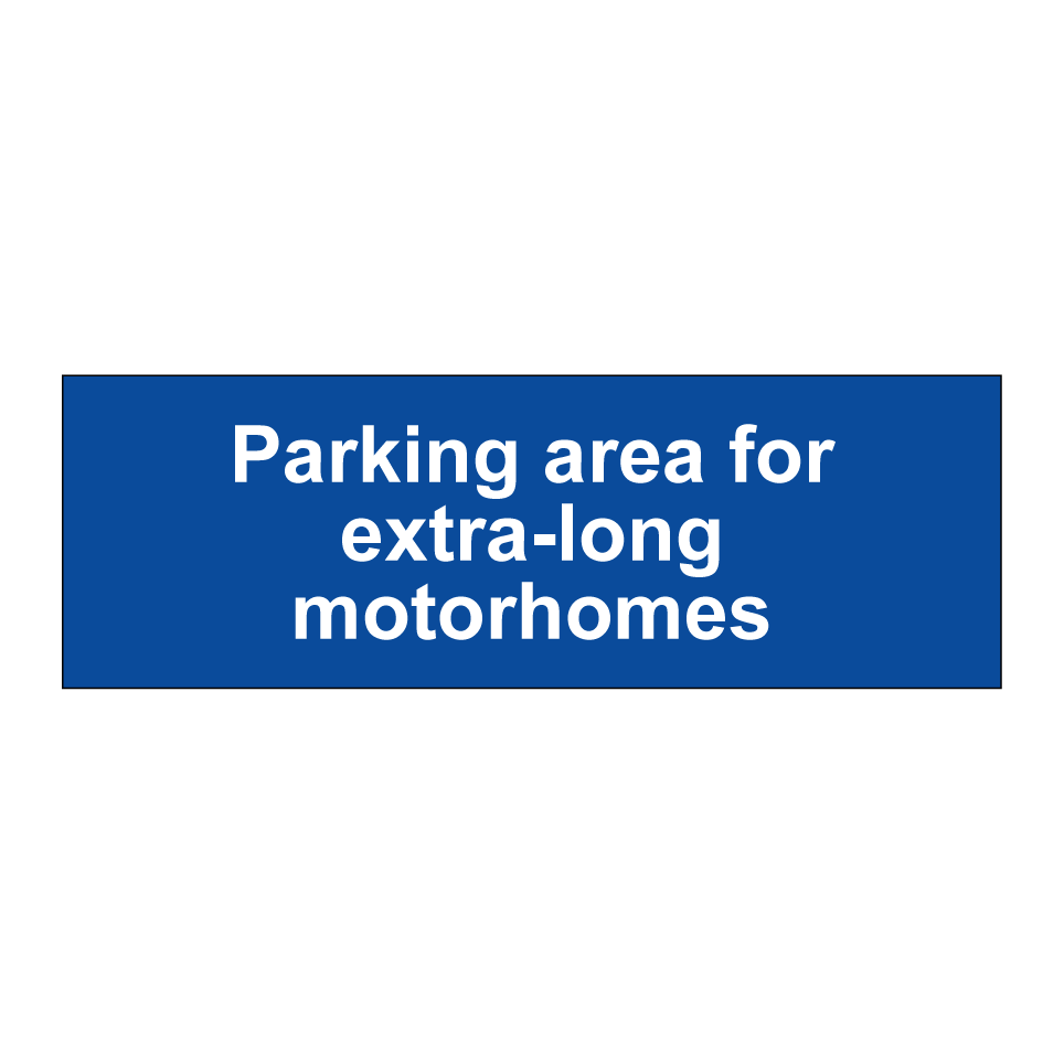 Parking area for extra-long motorhomes