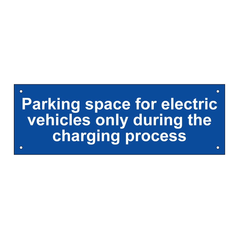 Parking space for electric vehicles only during the charging process