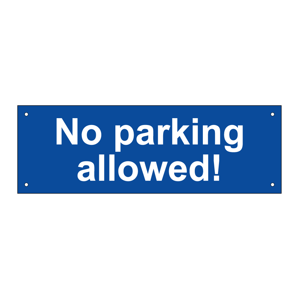 No parking allowed!