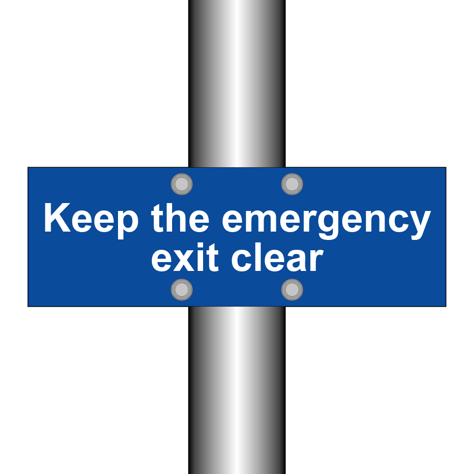Keep the emergency exit clear