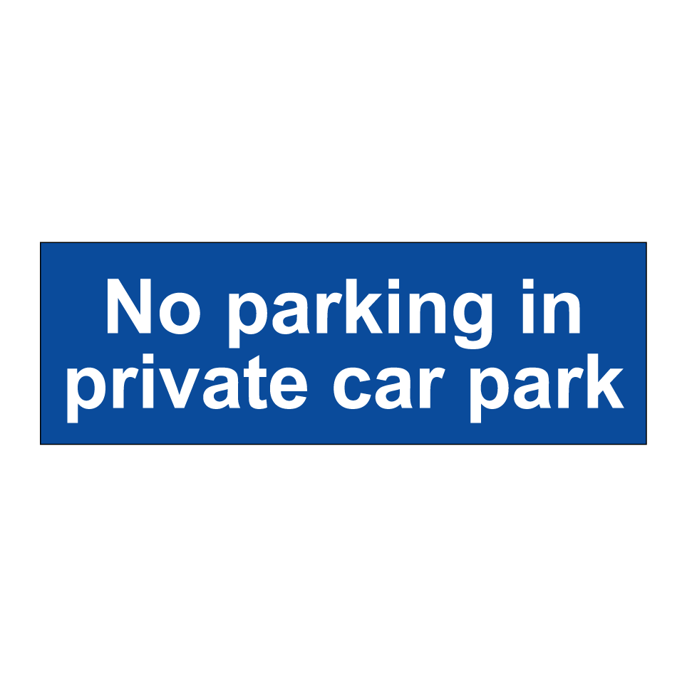 No parking in private car park