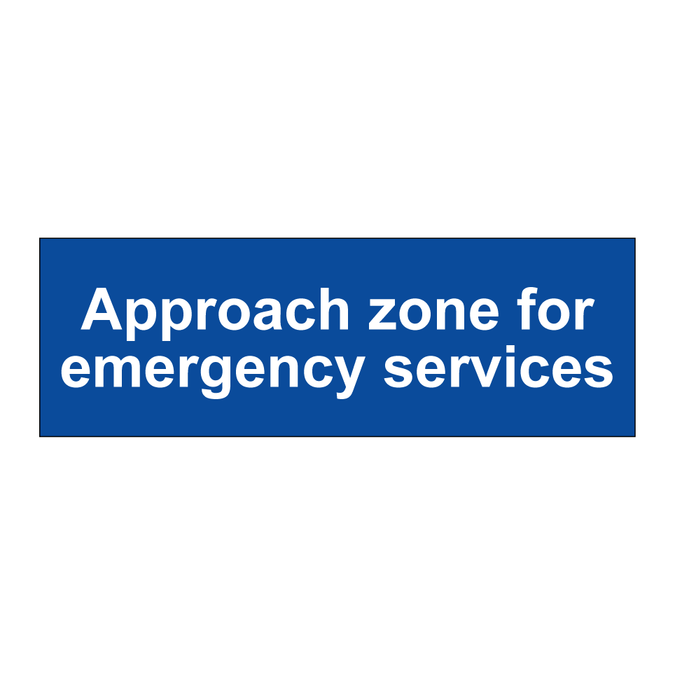 Approach zone for emergency services