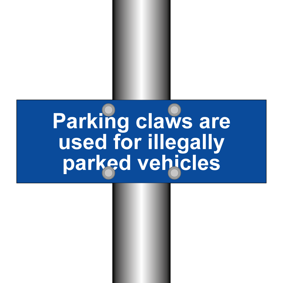Parking claws are used for illegally parked vehicles