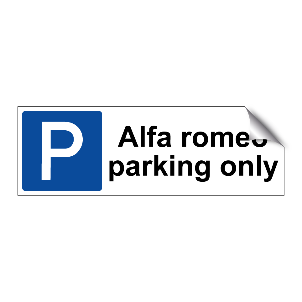 Alfa romeo parking only