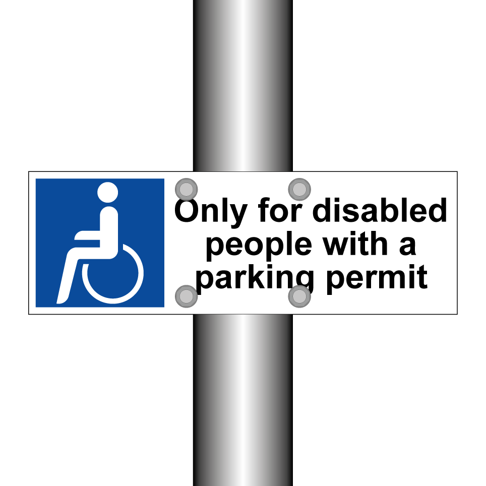 Only for disabled people with a parking permit