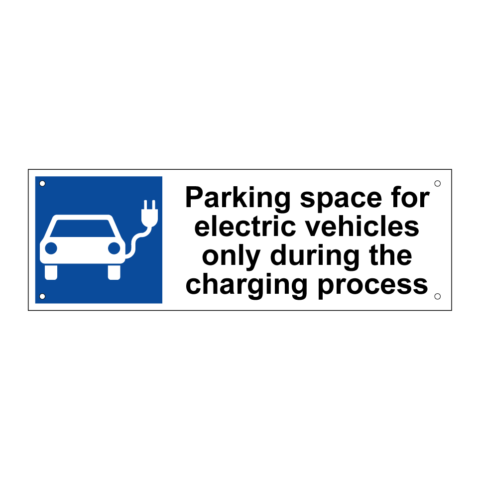 Parking space for electric vehicles only during the charging process
