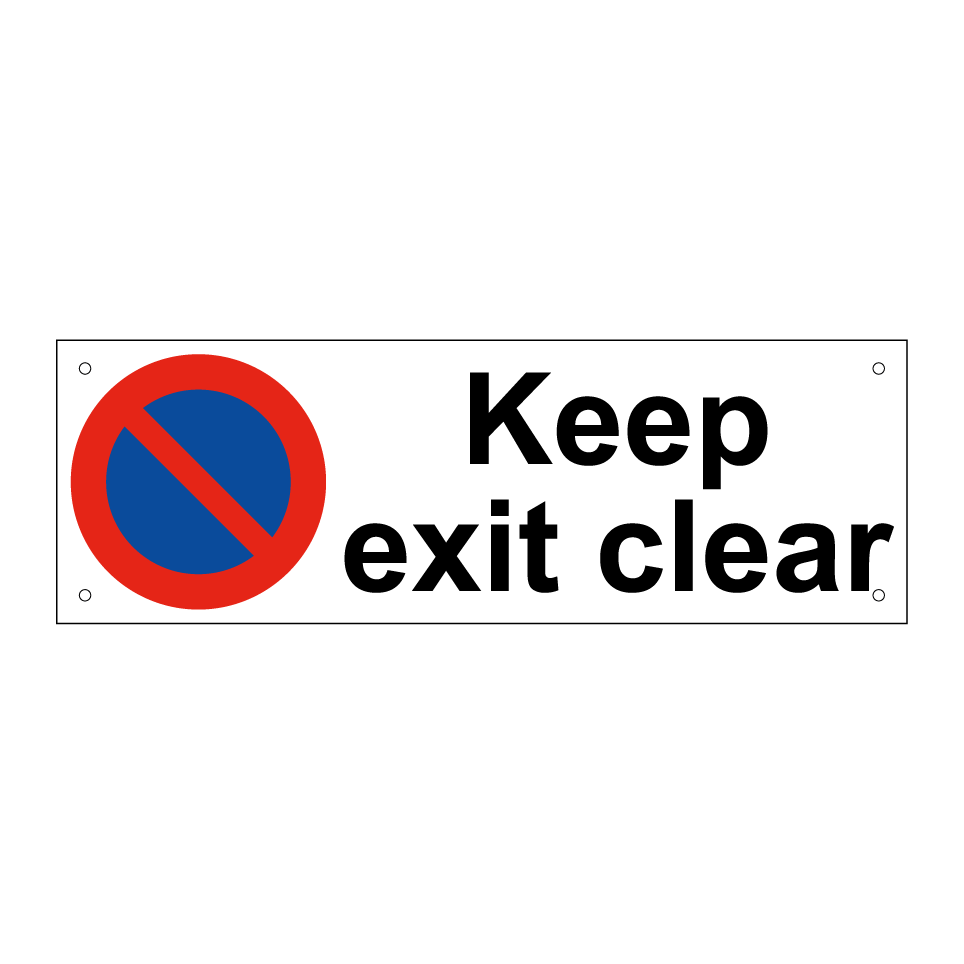 Keep exit clear