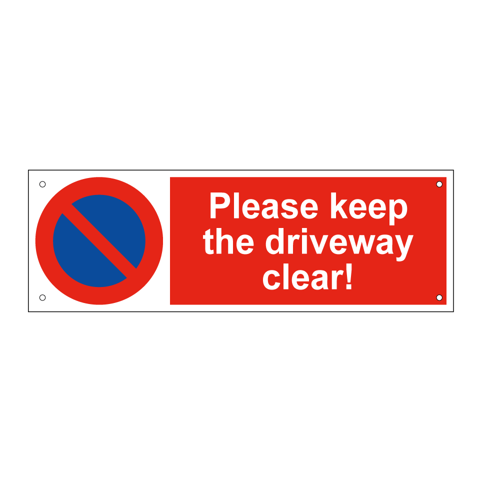 Please keep the driveway clear!