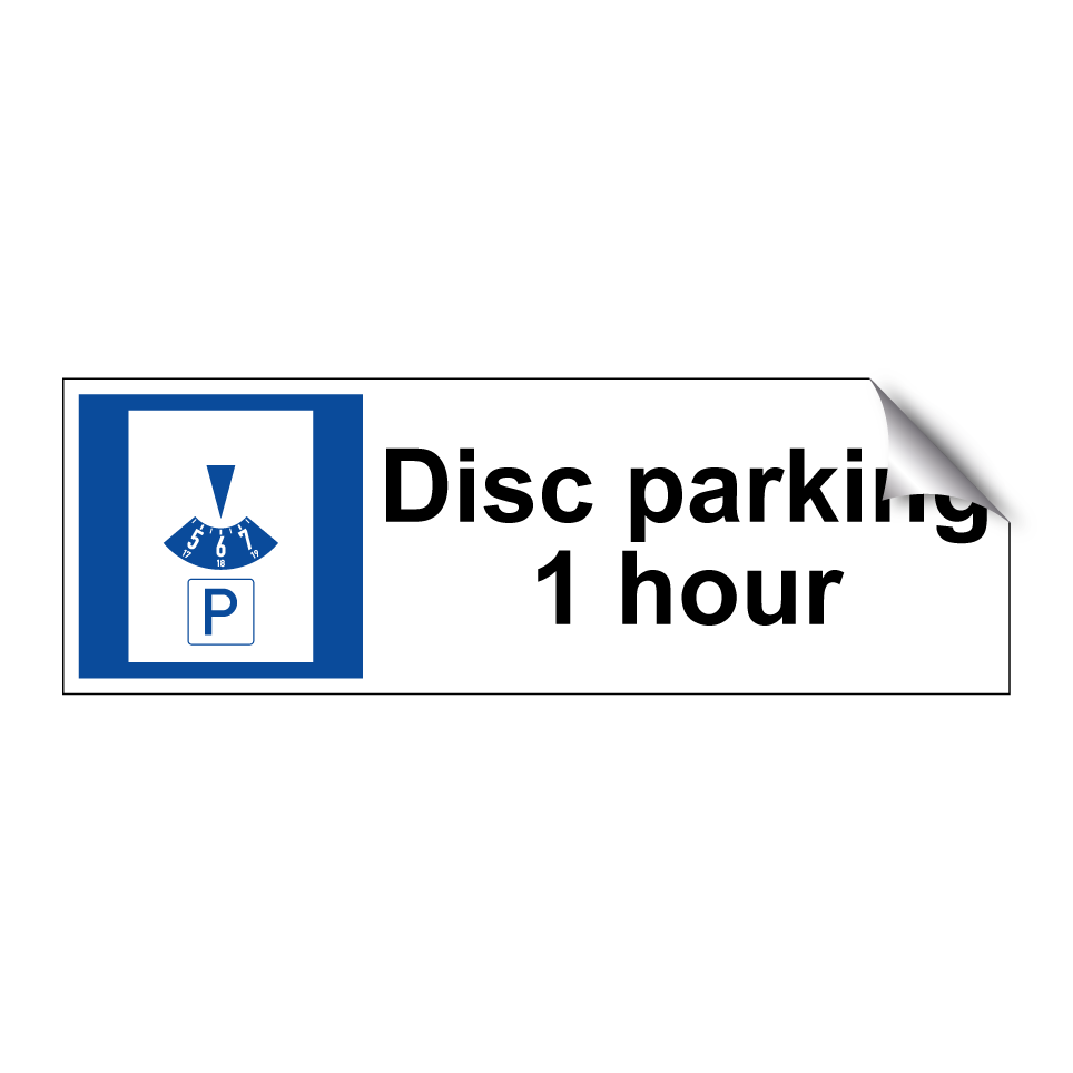 Disc parking 1 hour