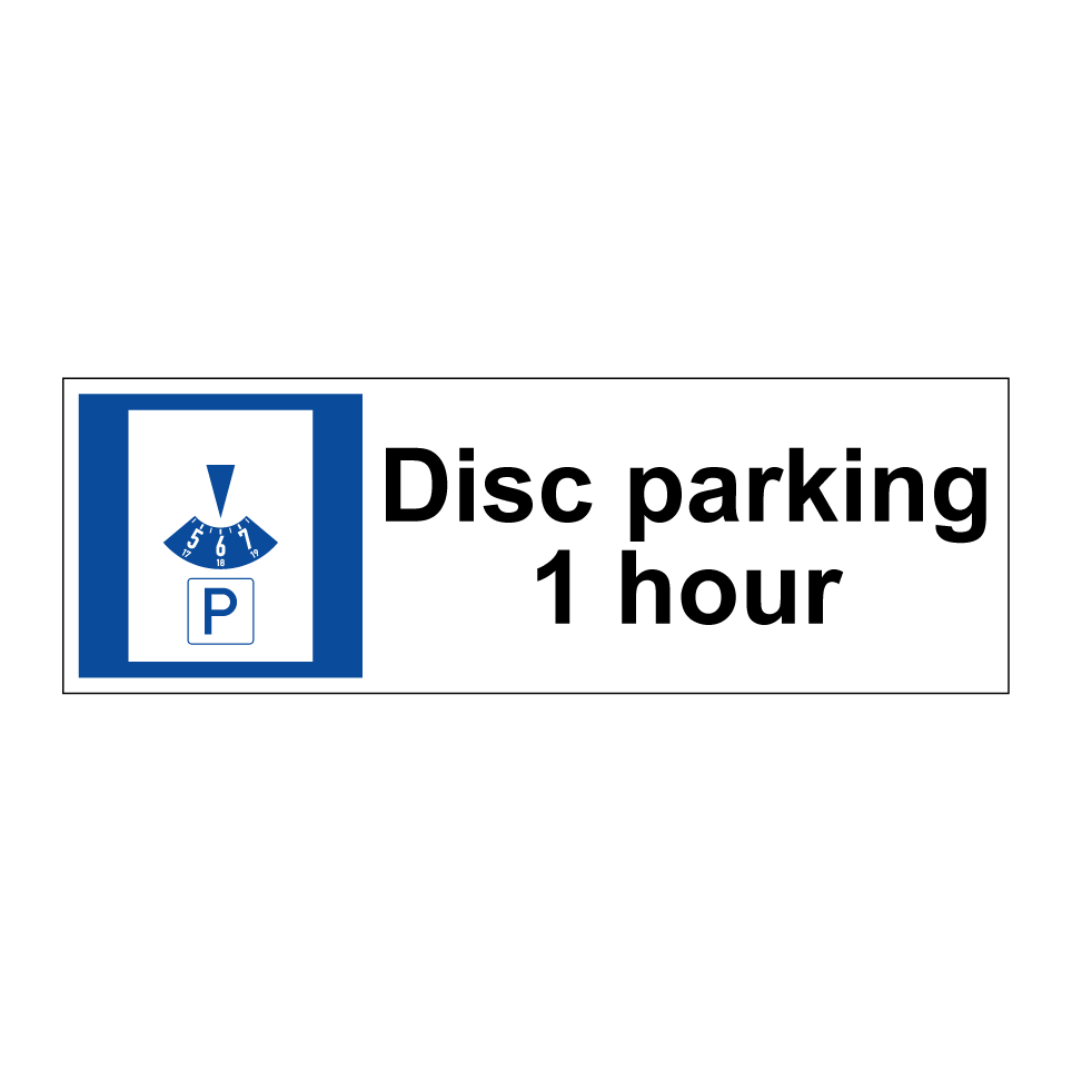 Disc parking 1 hour