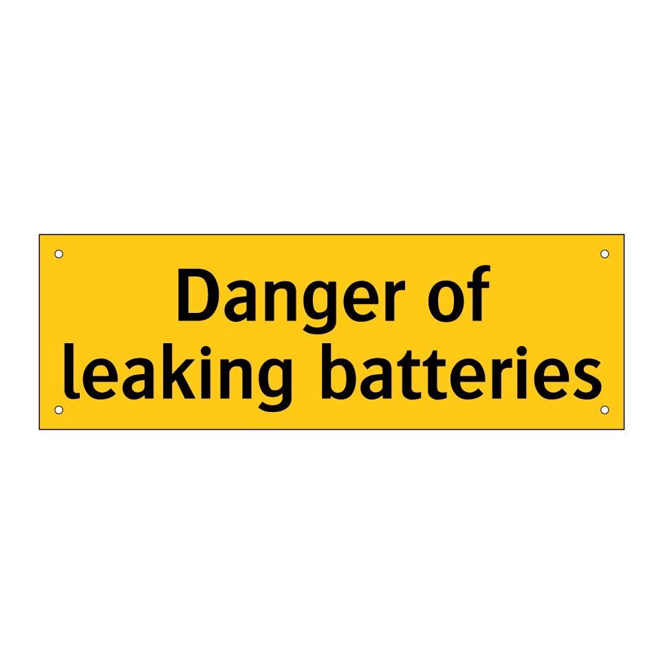 Danger of leaking batteries