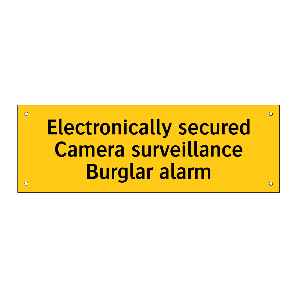 Electronically secured Camera surveillance Burglar alarm