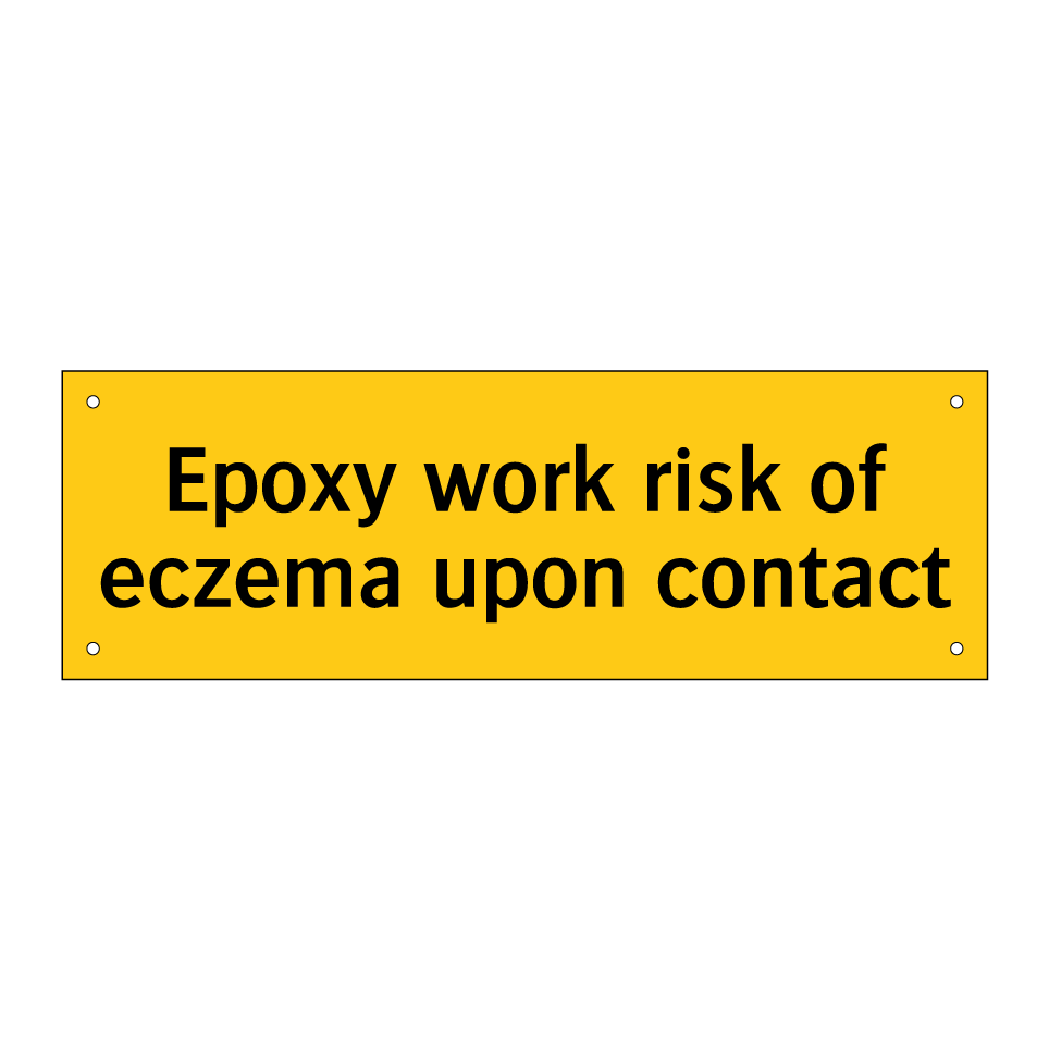 Epoxy work risk of eczema upon contact