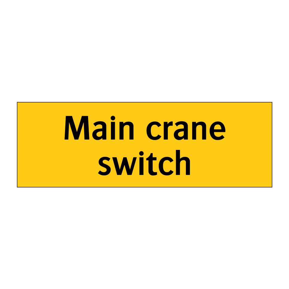 Main crane switch