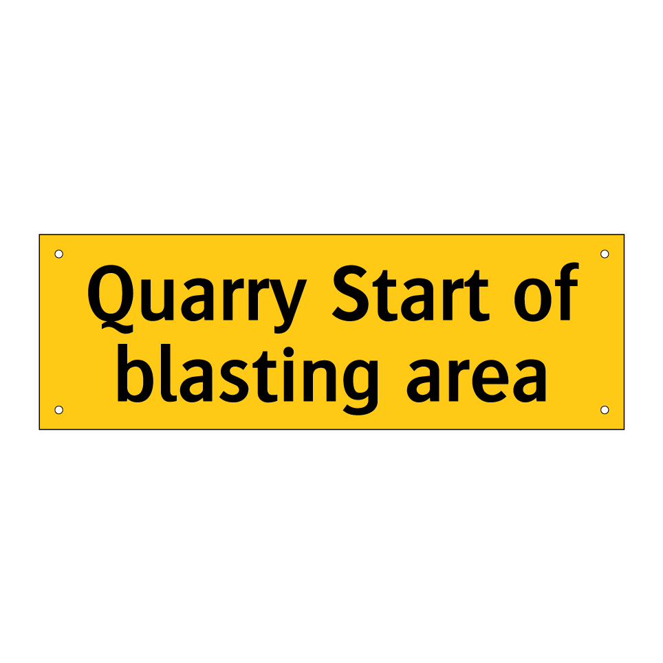 Quarry Start of blasting area