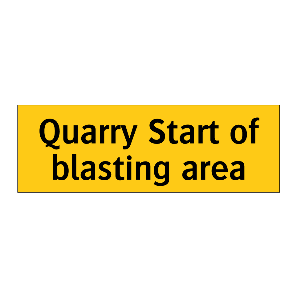 Quarry Start of blasting area