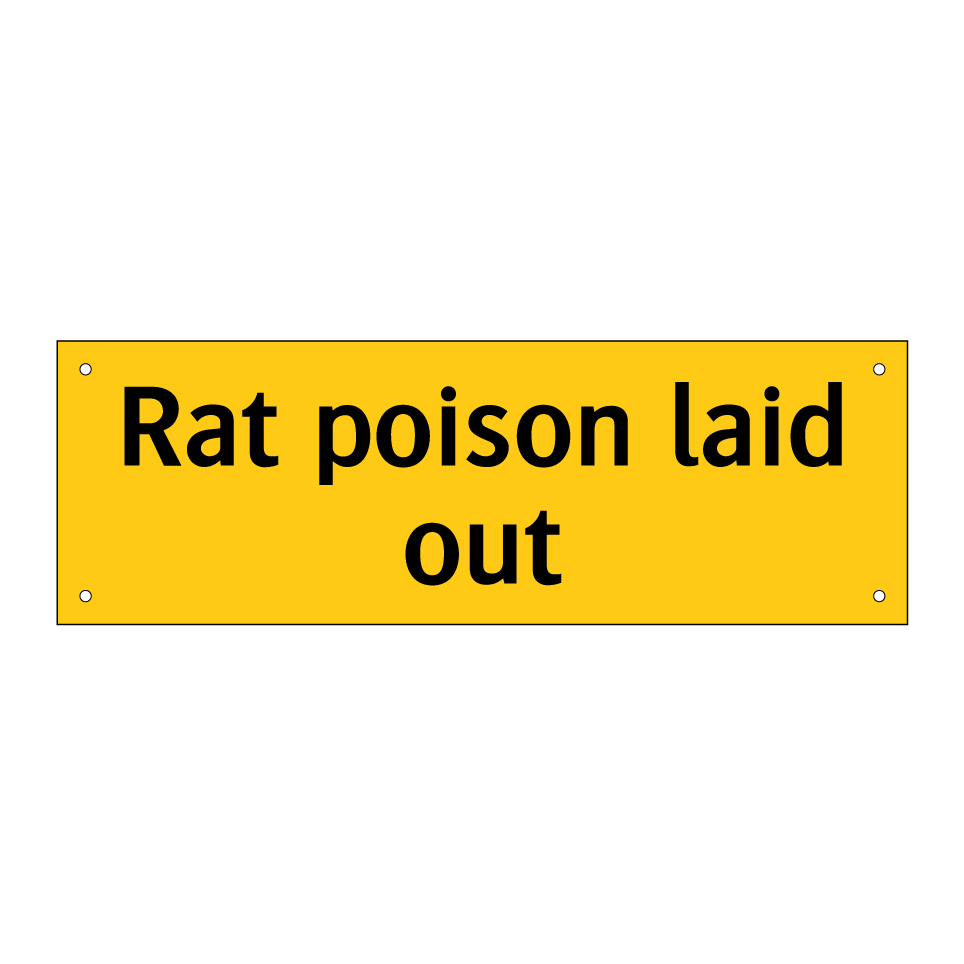 Rat poison laid out