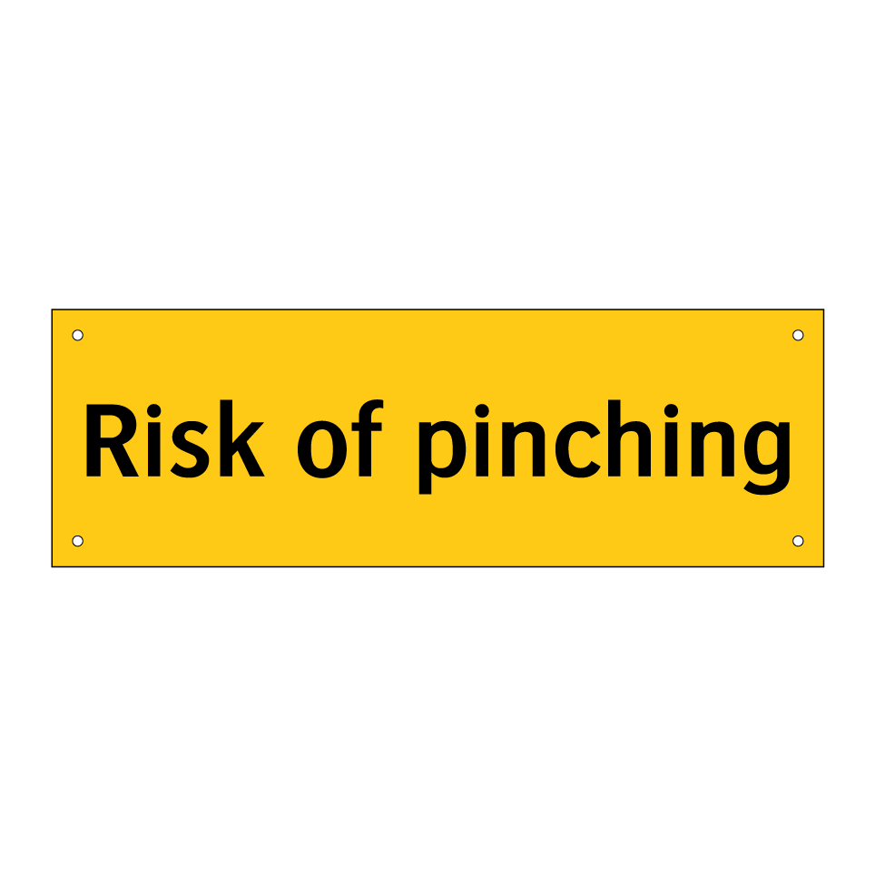 Risk of pinching