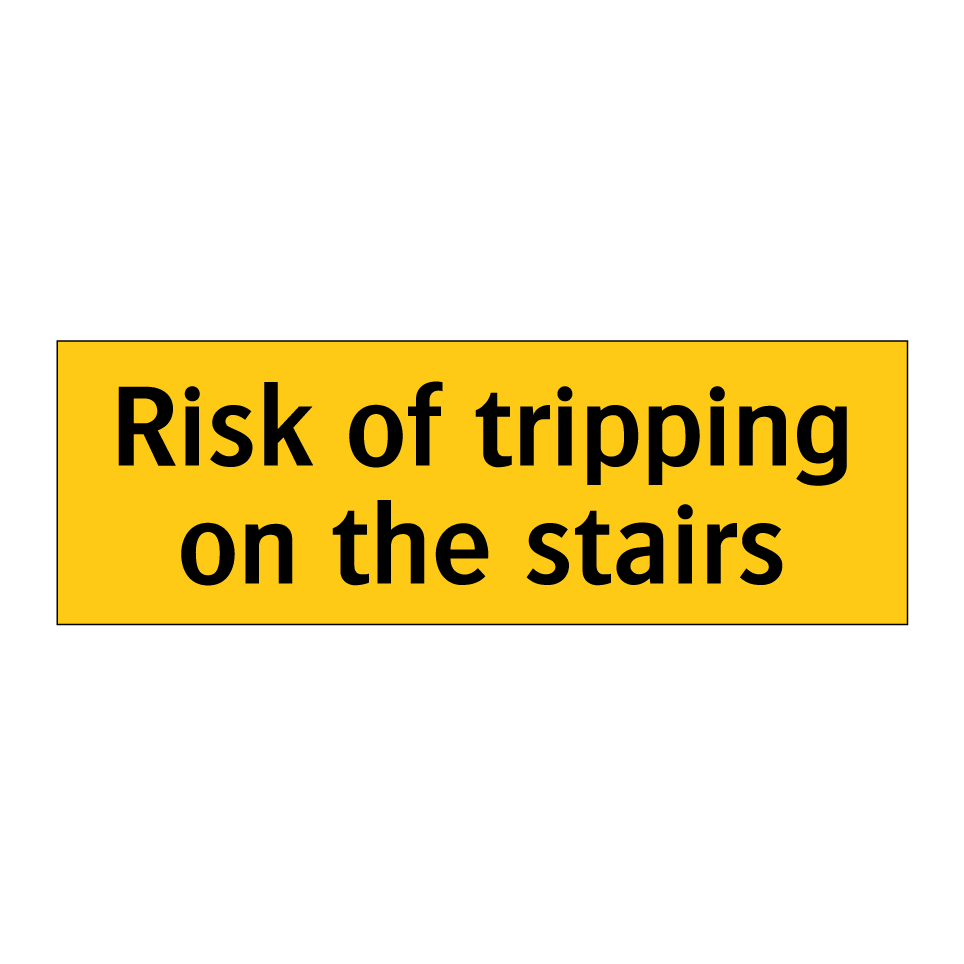 Risk of tripping on the stairs