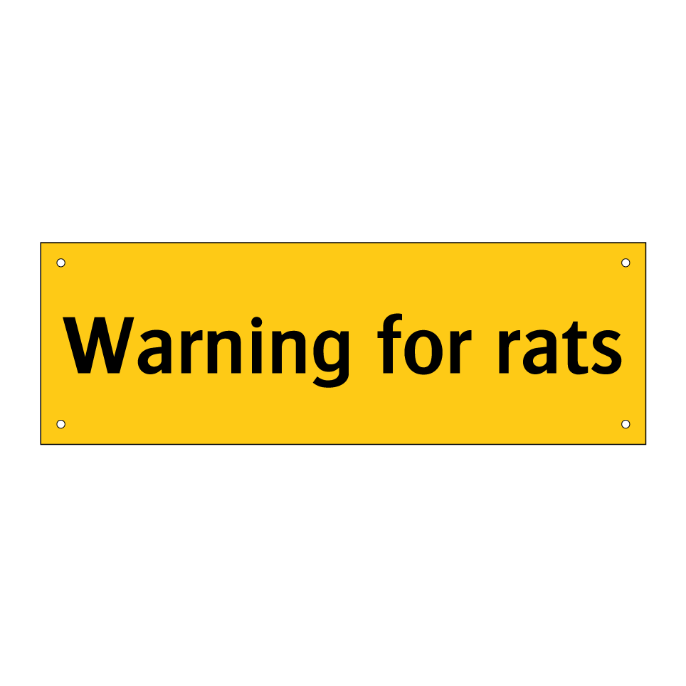 Warning for rats