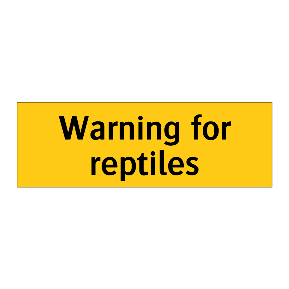 Warning for reptiles
