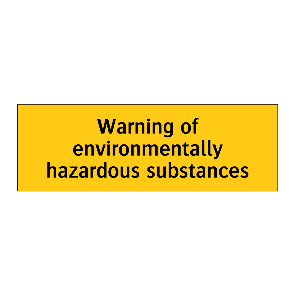 Warning of environmentally hazardous substances