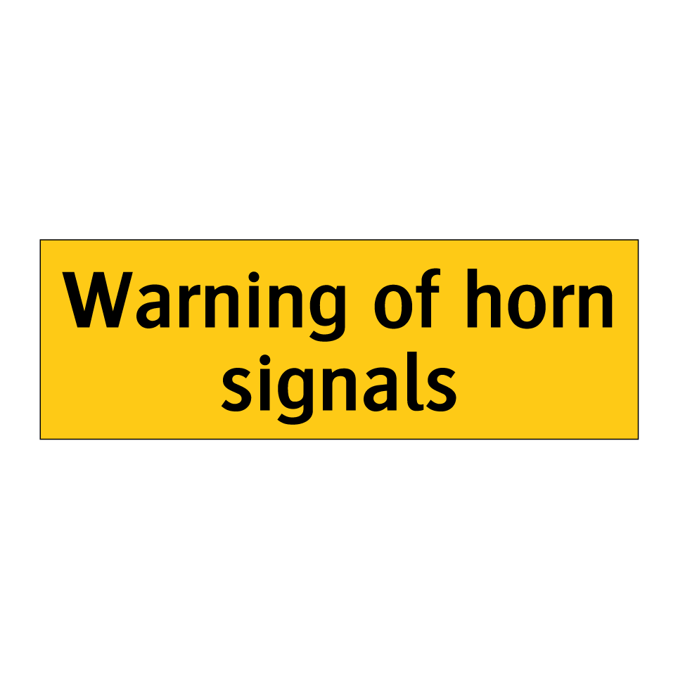 Warning of horn signals