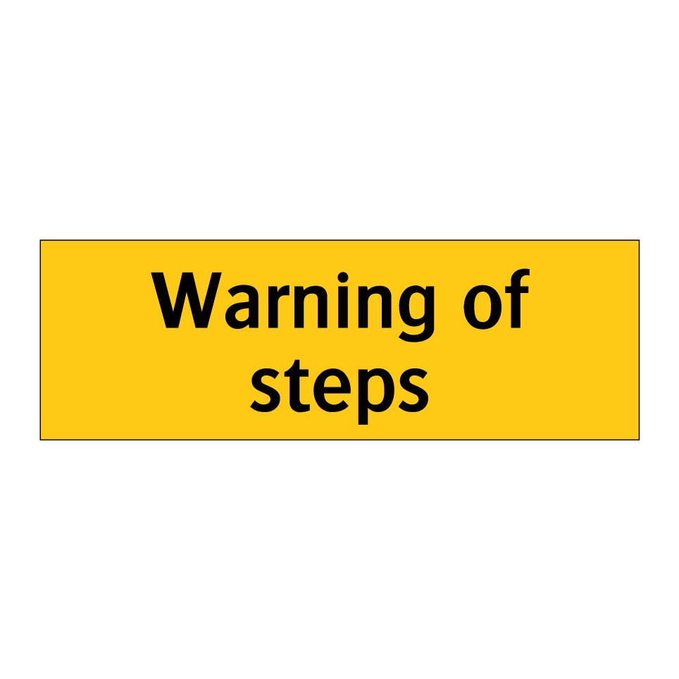Warning of steps