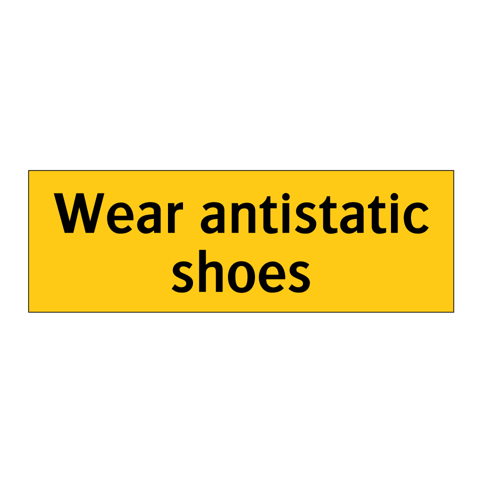 Wear antistatic shoes