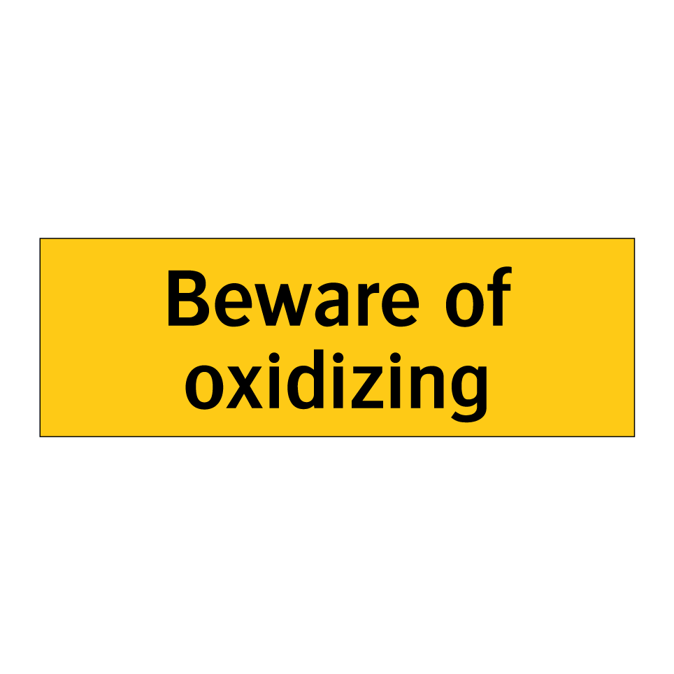 Beware of oxidizing