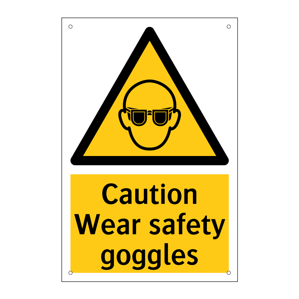 Caution Wear safety goggles