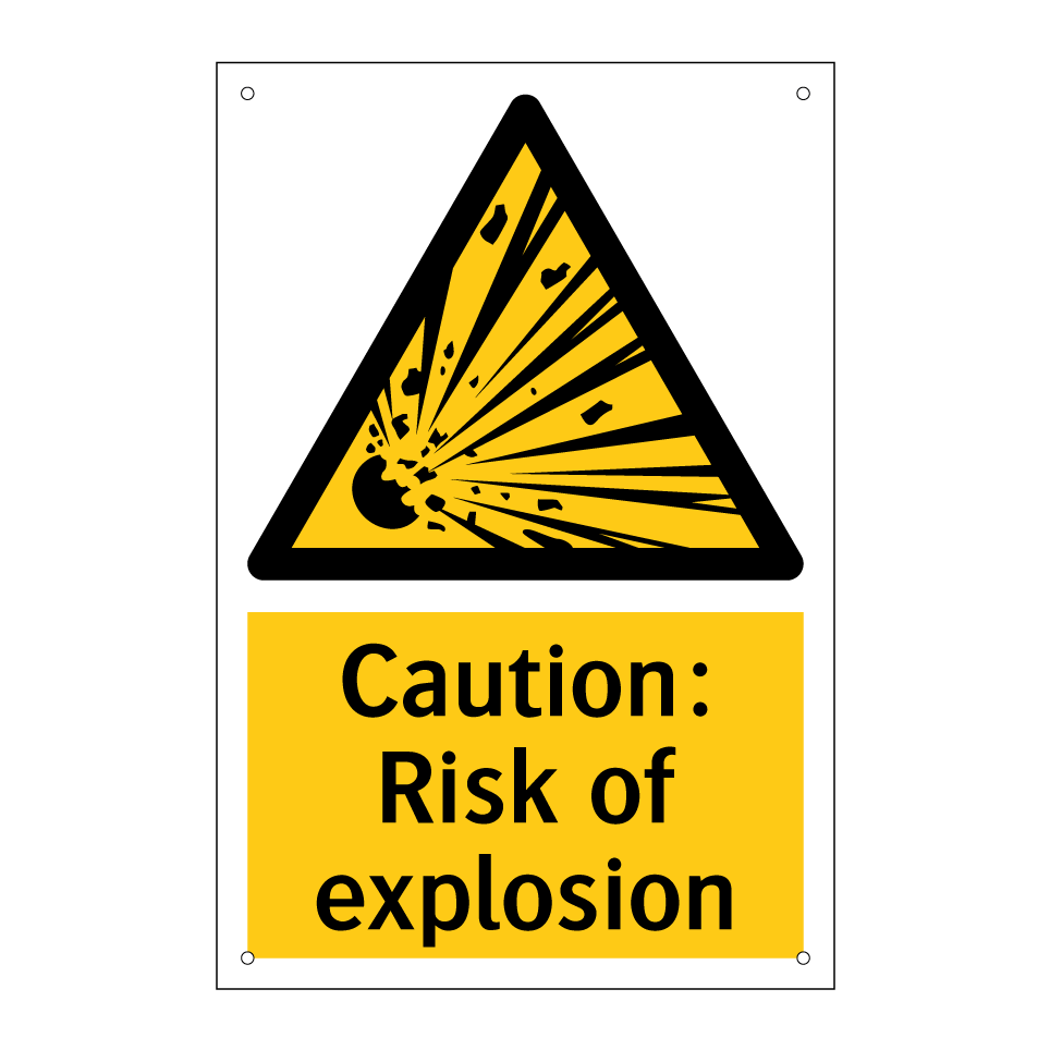 Caution: Risk of explosion