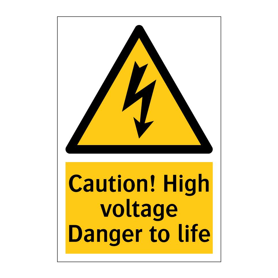 Caution! High voltage Danger to life