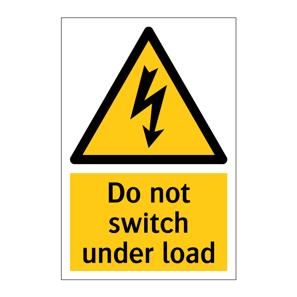 Do not switch under load