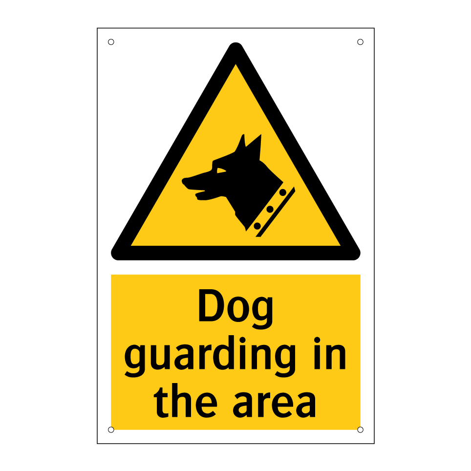Dog guarding in the area