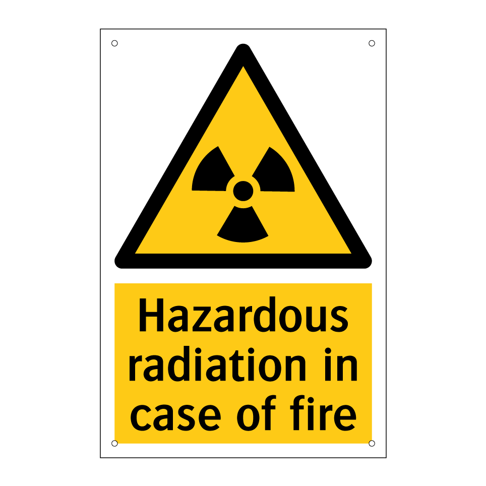 Hazardous radiation in case of fire