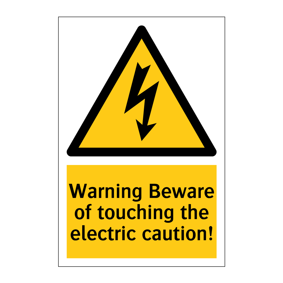 Warning Beware of touching the electric caution!